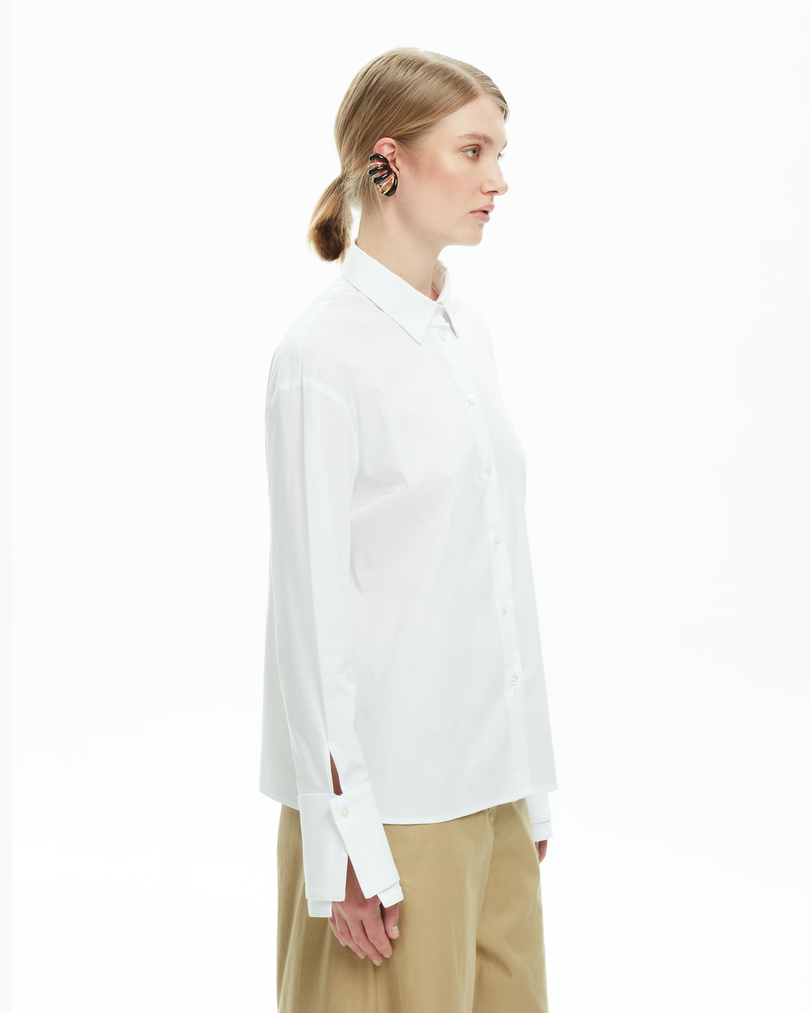 _MALLONI Camicia con maxi polsini BIANCO