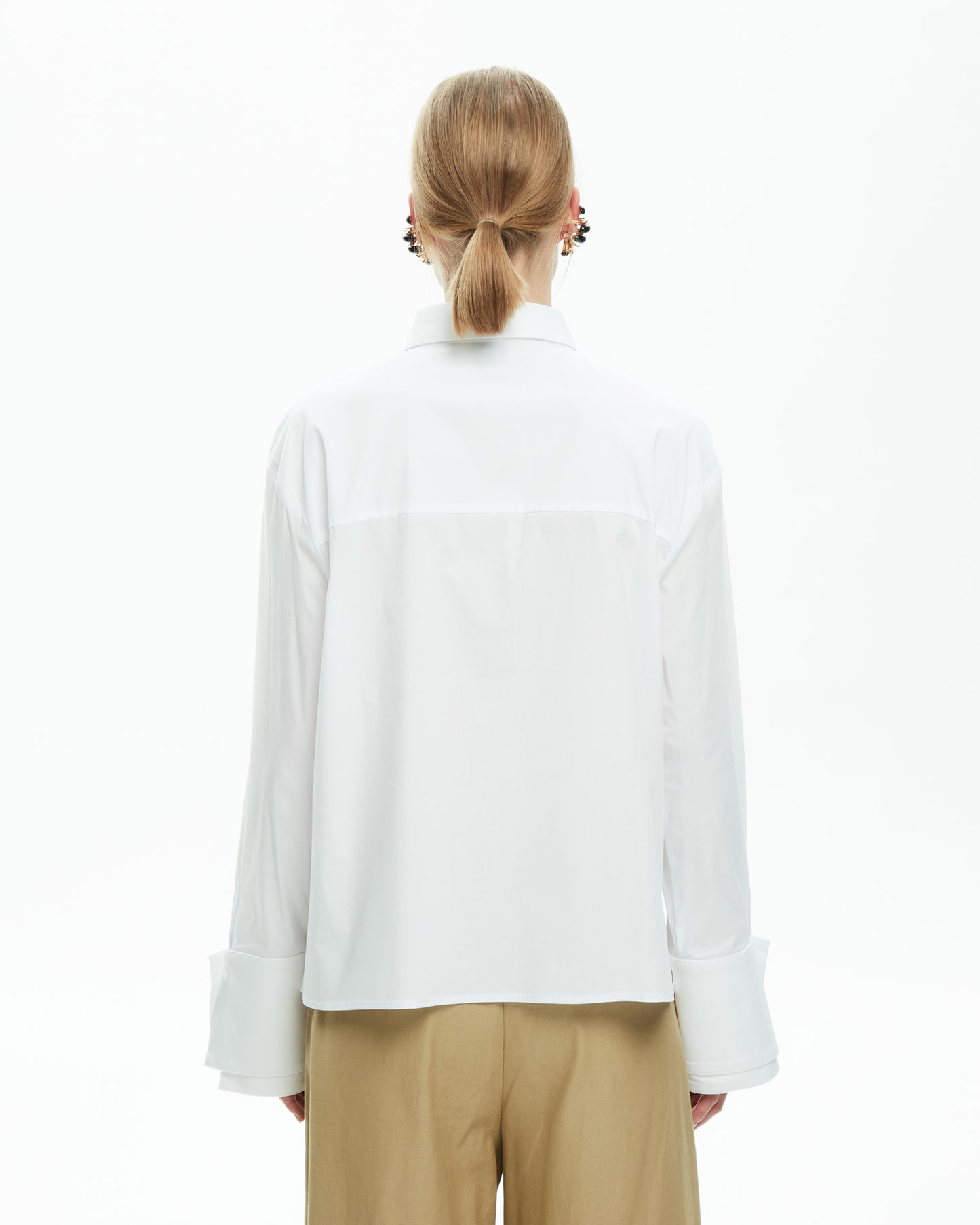 _MALLONI Camicia con maxi polsini BIANCO