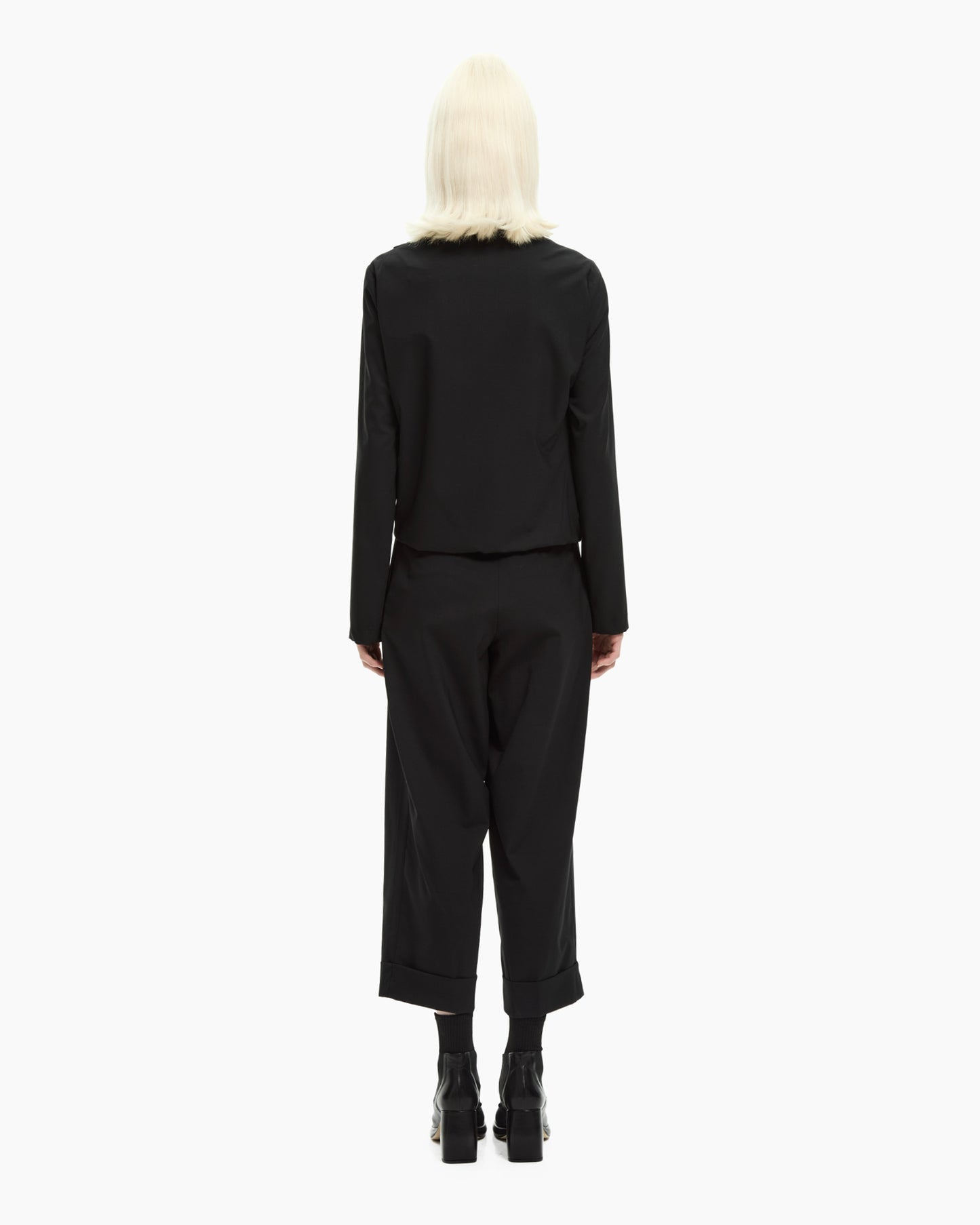 _MALLONI Blusa con collo drappeggiato NERO