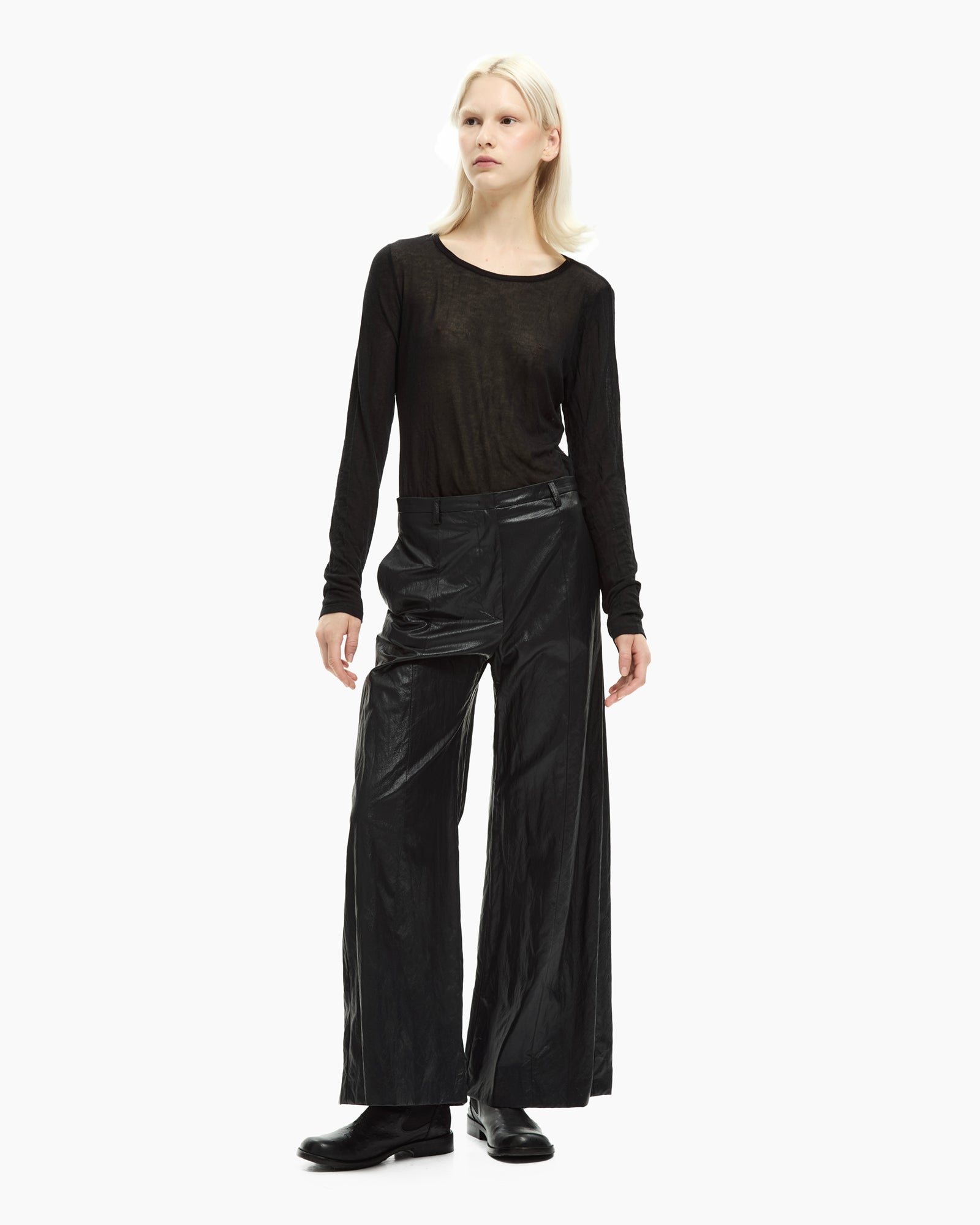 _MALLONI Pantalone wide-leg NERO