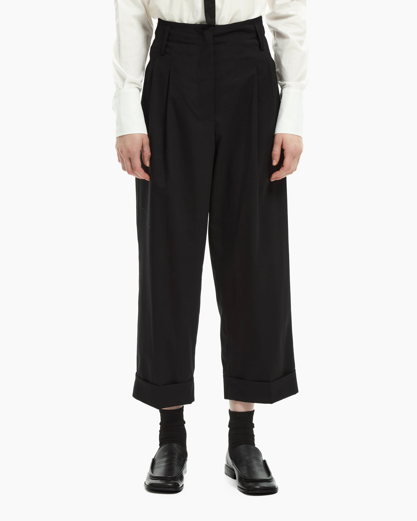 _MALLONI Pantalone cropped NERO