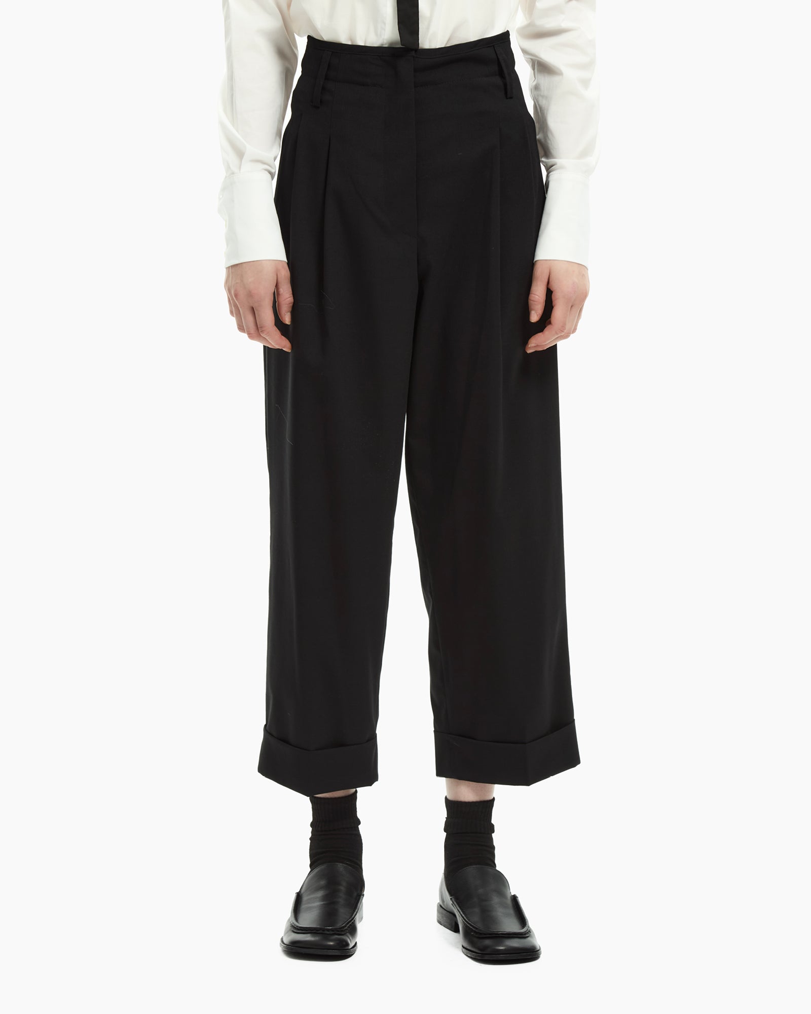 _MALLONI Pantalone cropped NERO