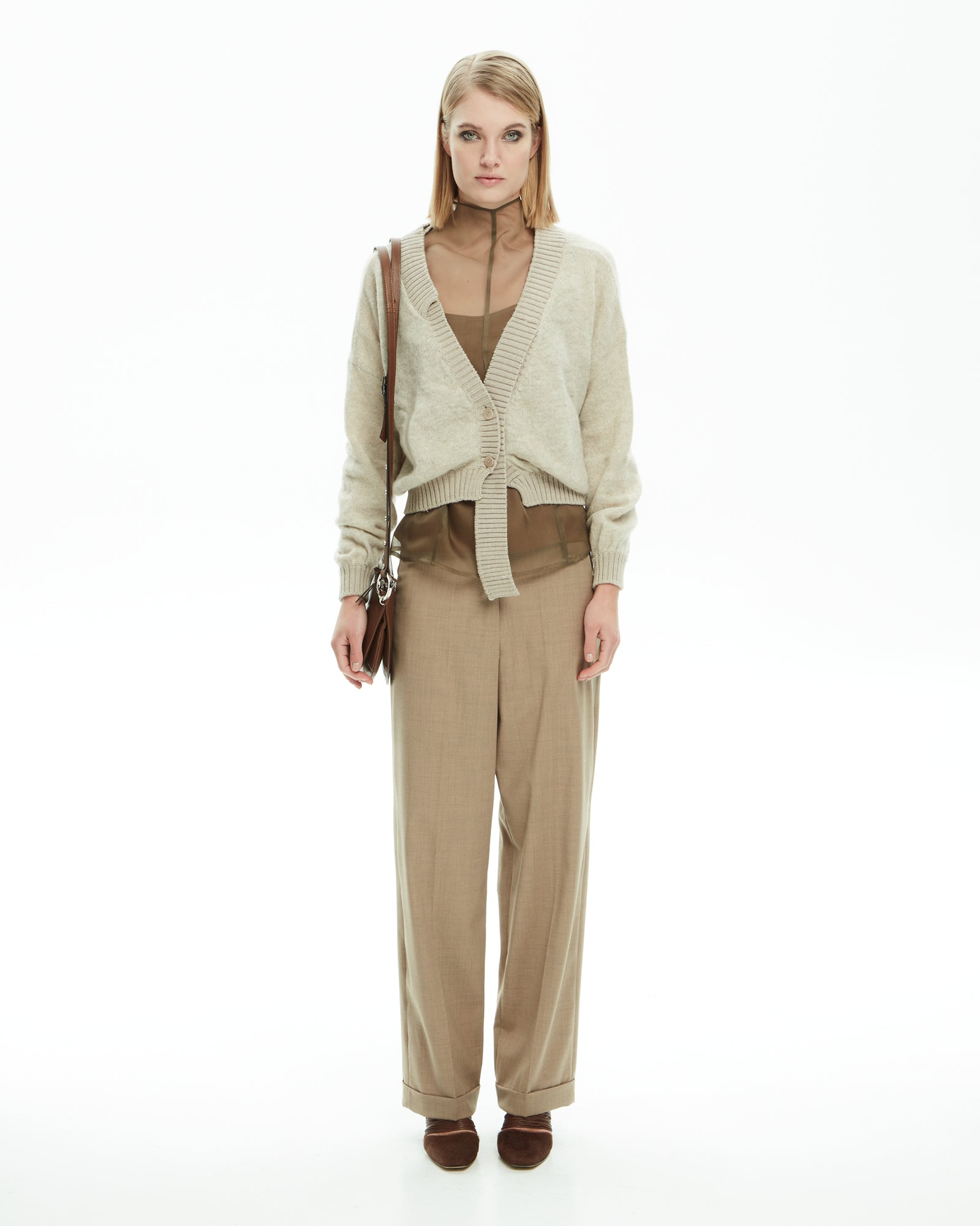 _MALLONI Pantalone sartoriale TORTORA