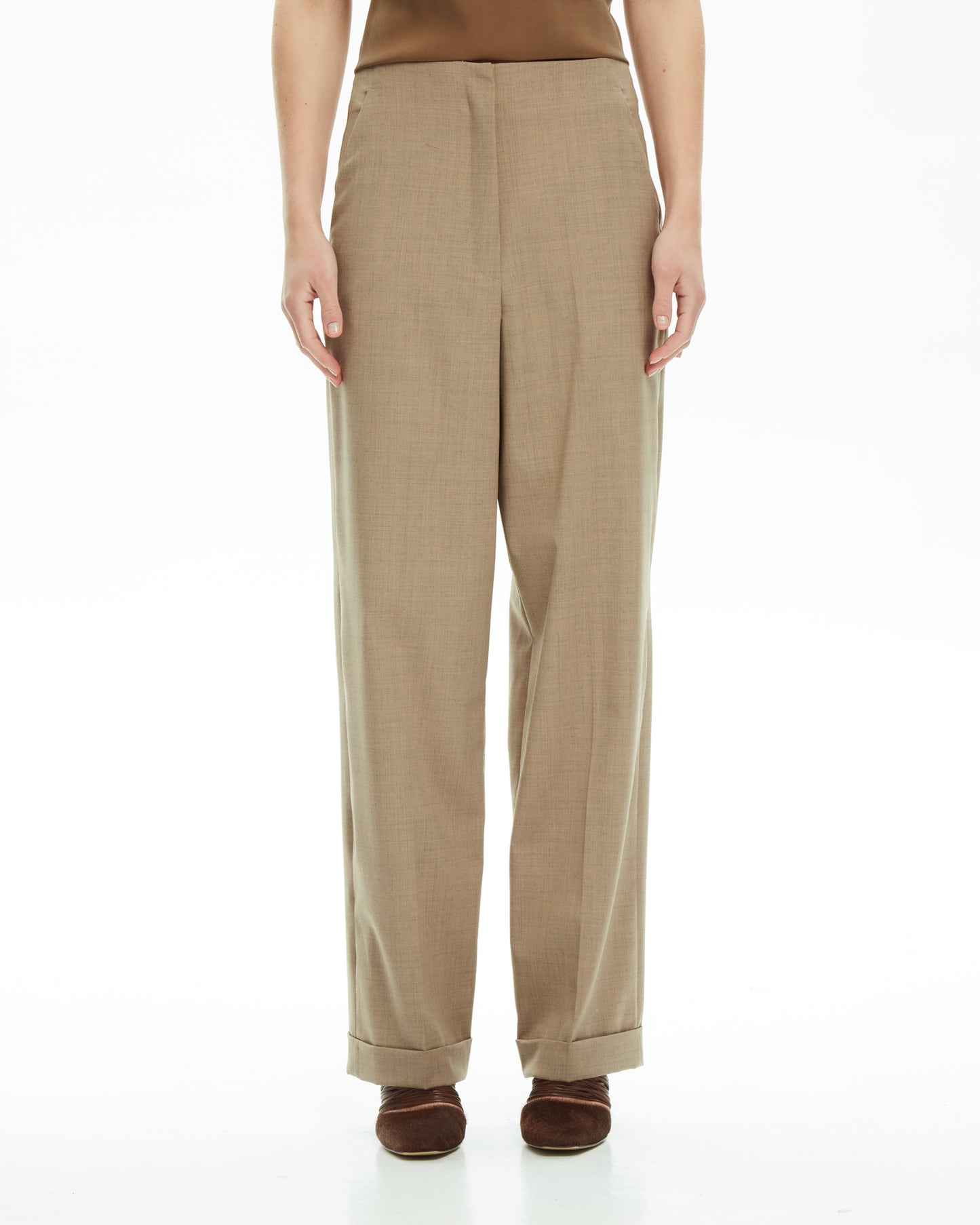 _MALLONI Pantalone sartoriale TORTORA