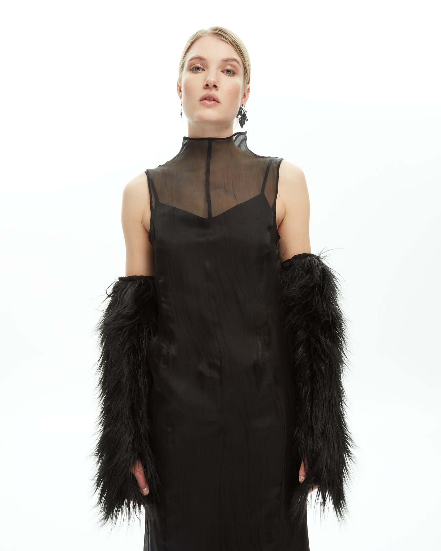 _MALLONI Manicotti in pelliccia NERO