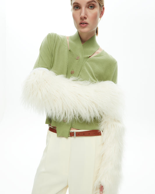 _MALLONI Manicotti in pelliccia BEIGE