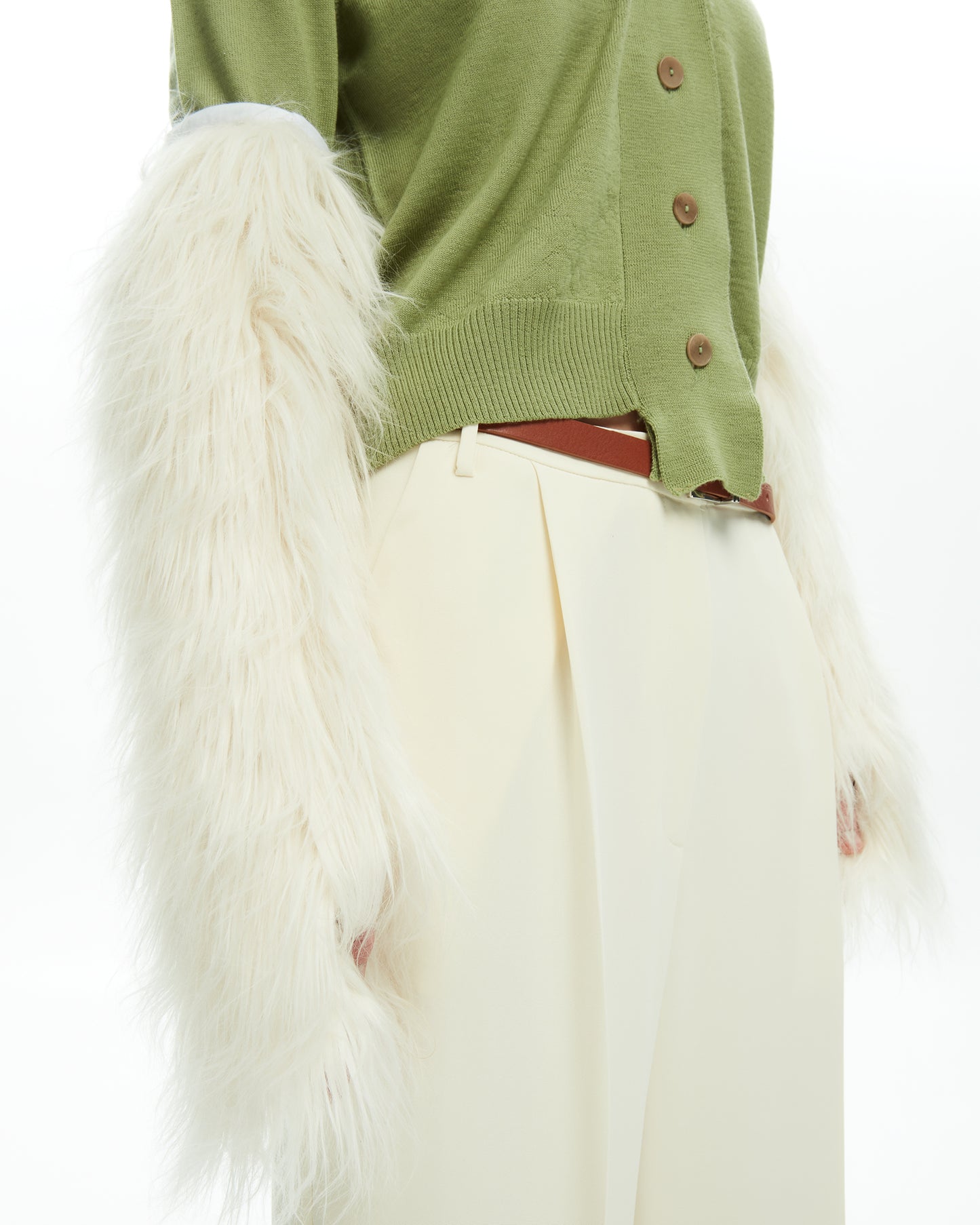 _MALLONI Manicotti in pelliccia BEIGE