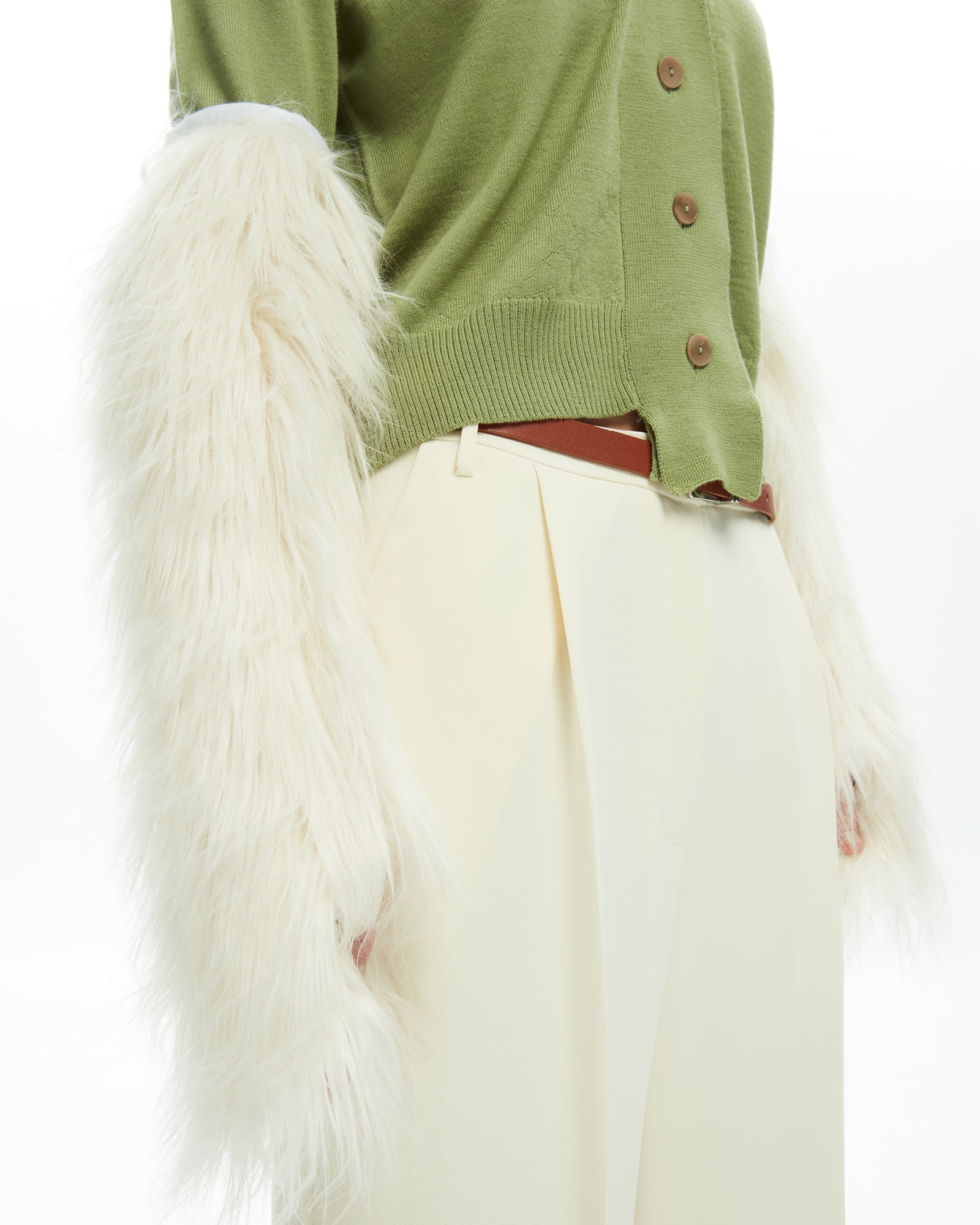 _MALLONI Manicotti in pelliccia BEIGE