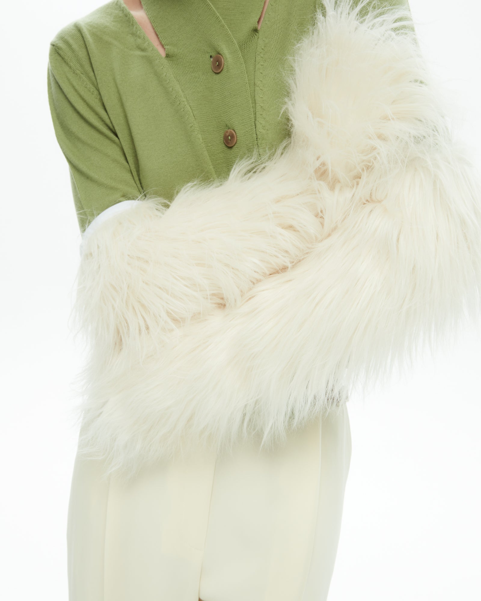 _MALLONI Manicotti in pelliccia BEIGE