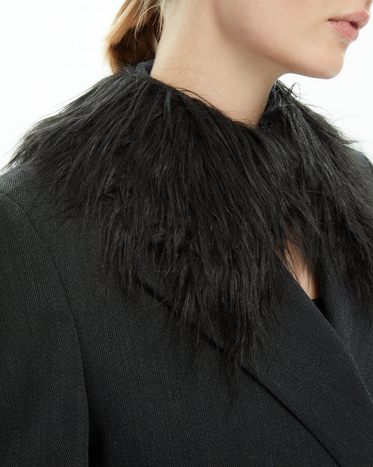 _MALLONI Colletto morbido NERO