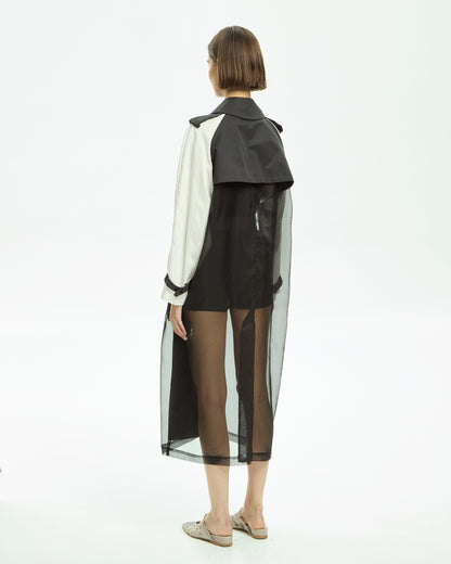 _MALLONI Trench con chiusura doppiopetto NERO