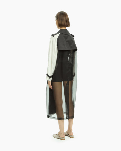 _MALLONI Trench con chiusura doppiopetto NERO