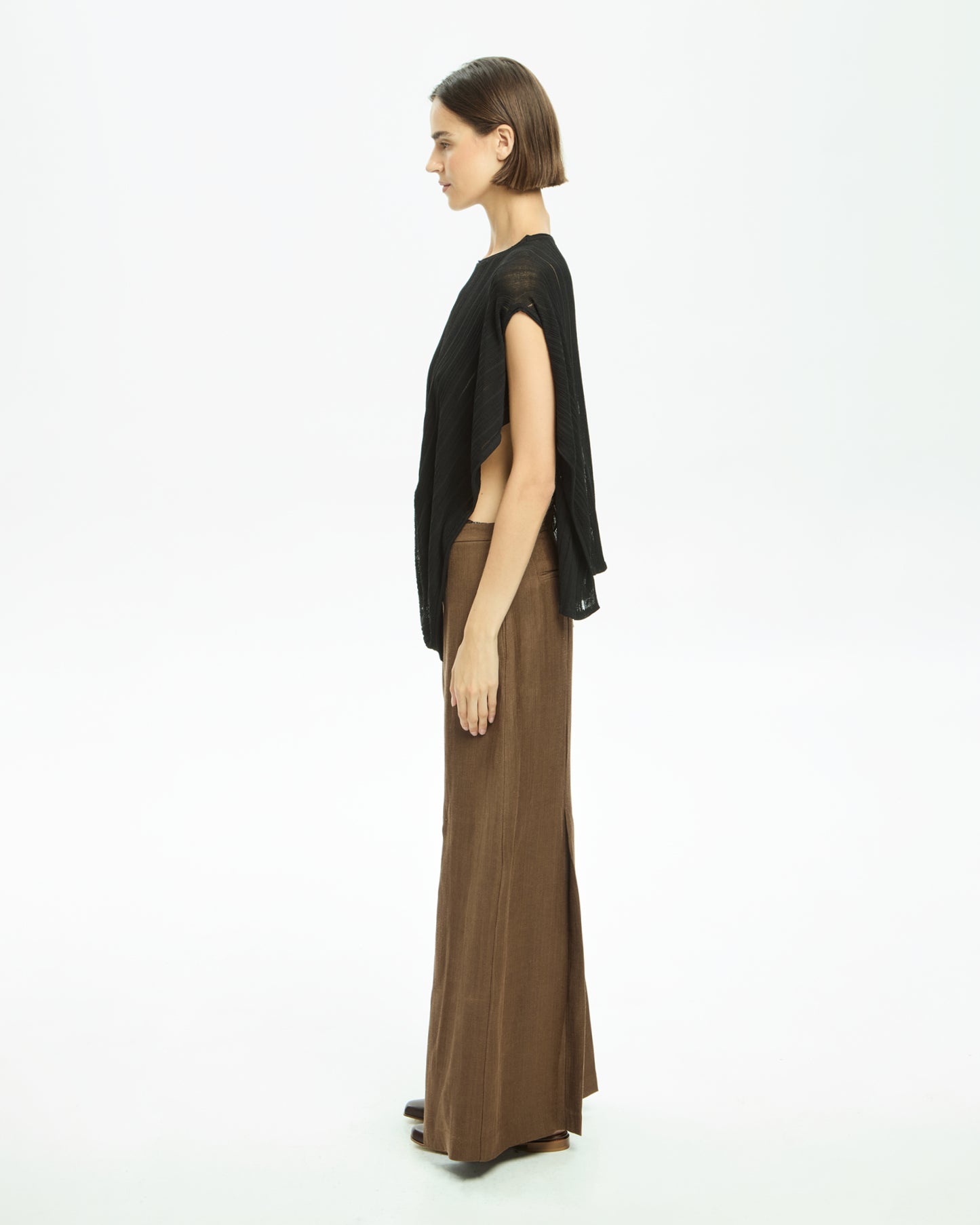 _MALLONI Top asimmetrico NERO