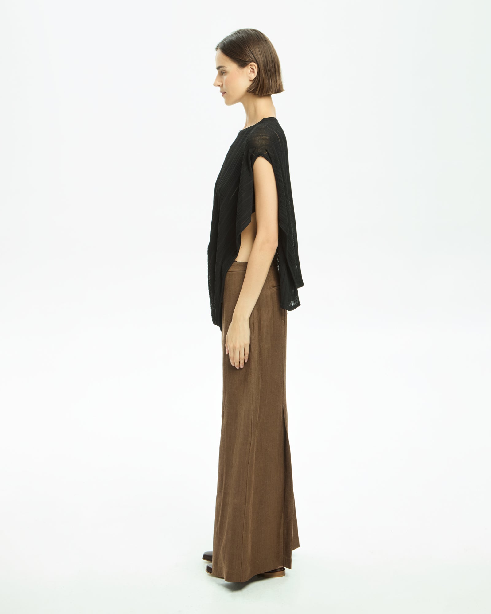 _MALLONI Top asimmetrico NERO