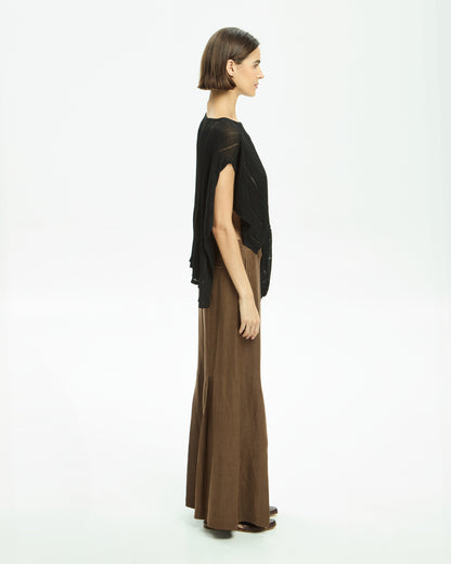 _MALLONI Top asimmetrico NERO