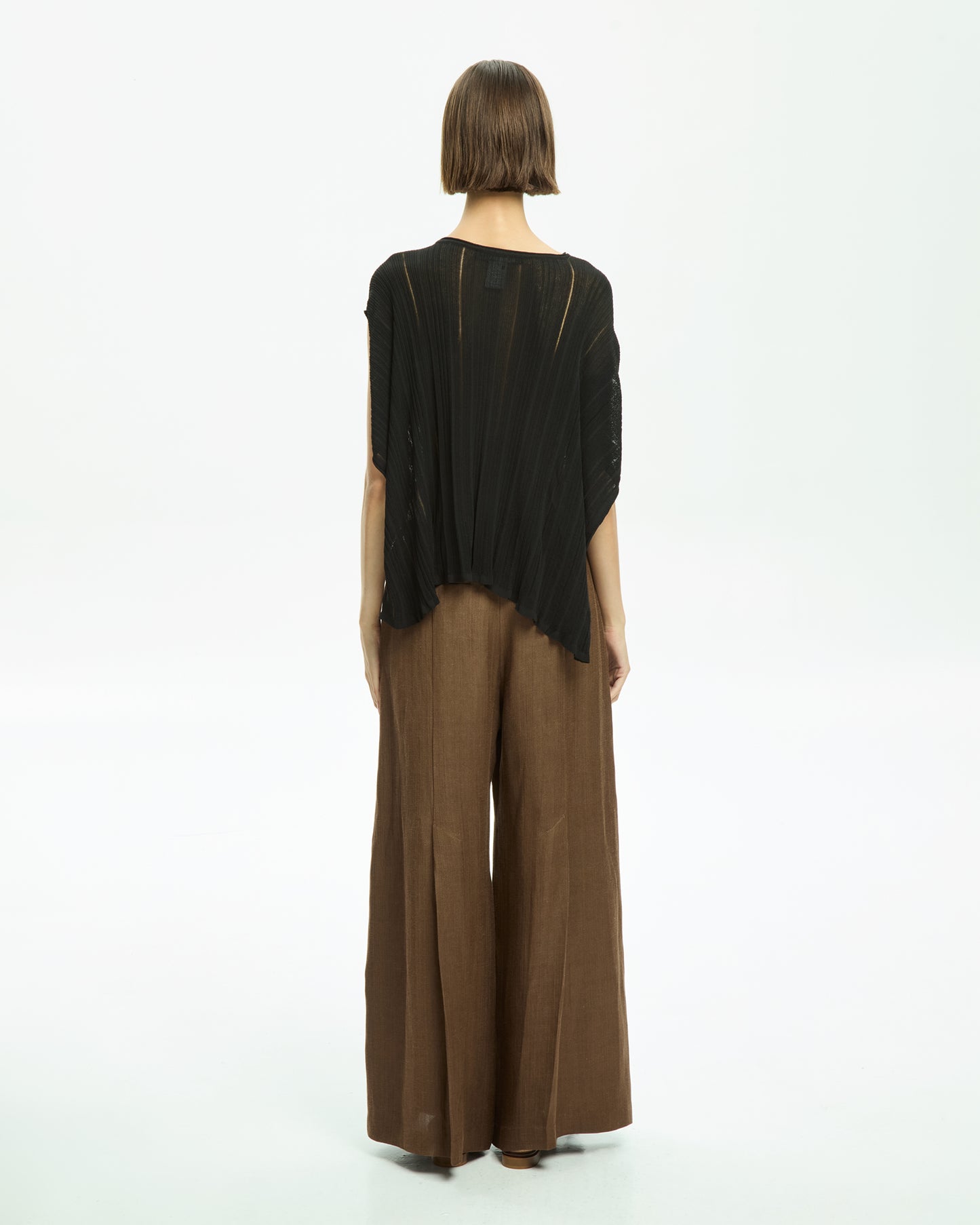 _MALLONI Top asimmetrico NERO