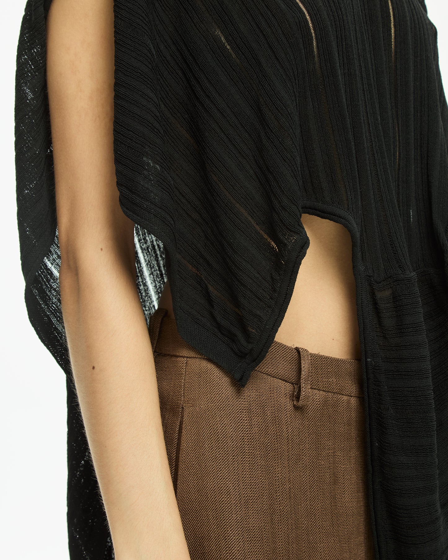 _MALLONI Top asimmetrico NERO