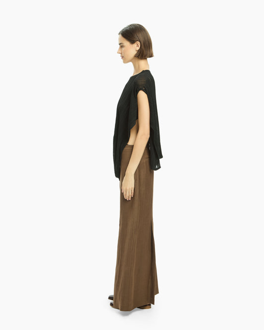 _MALLONI Top asimmetrico NERO