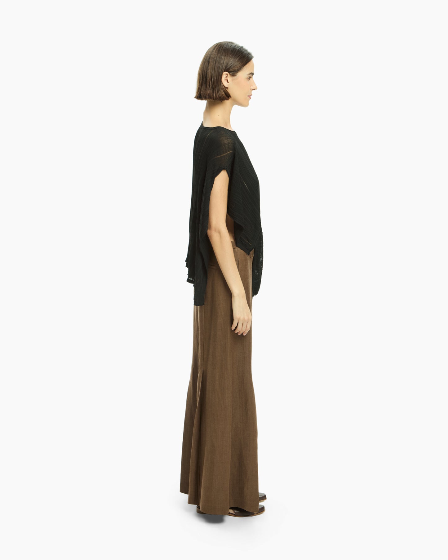_MALLONI Top asimmetrico NERO