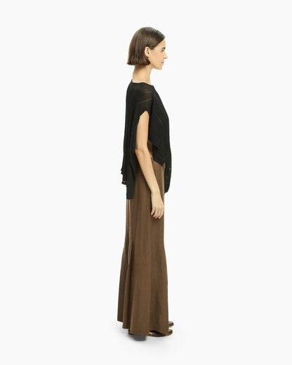 _MALLONI Top asimmetrico NERO