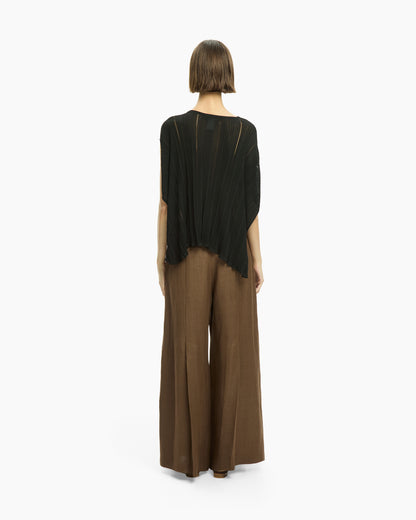 _MALLONI Top asimmetrico NERO