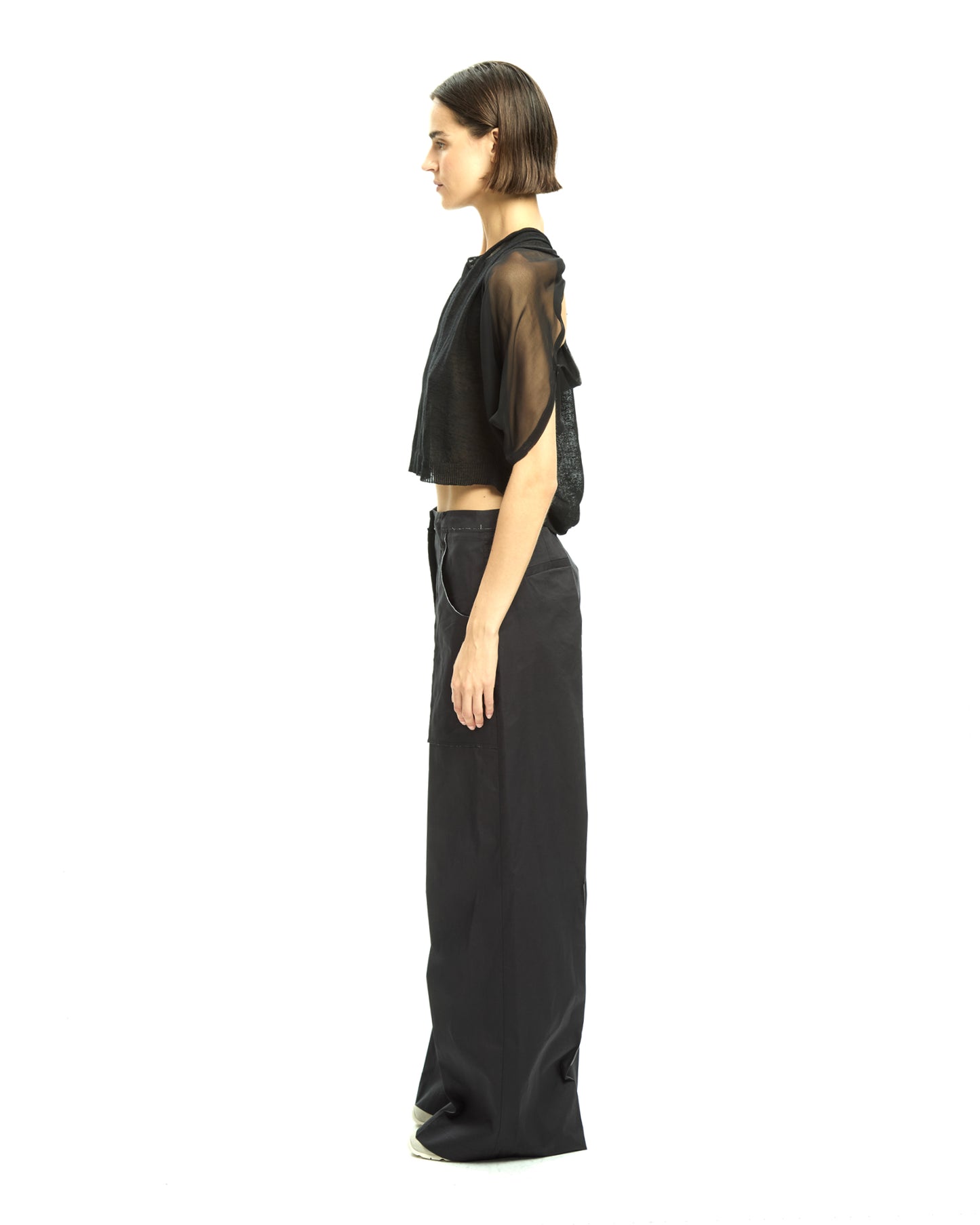 _MALLONI Top cropped NERO