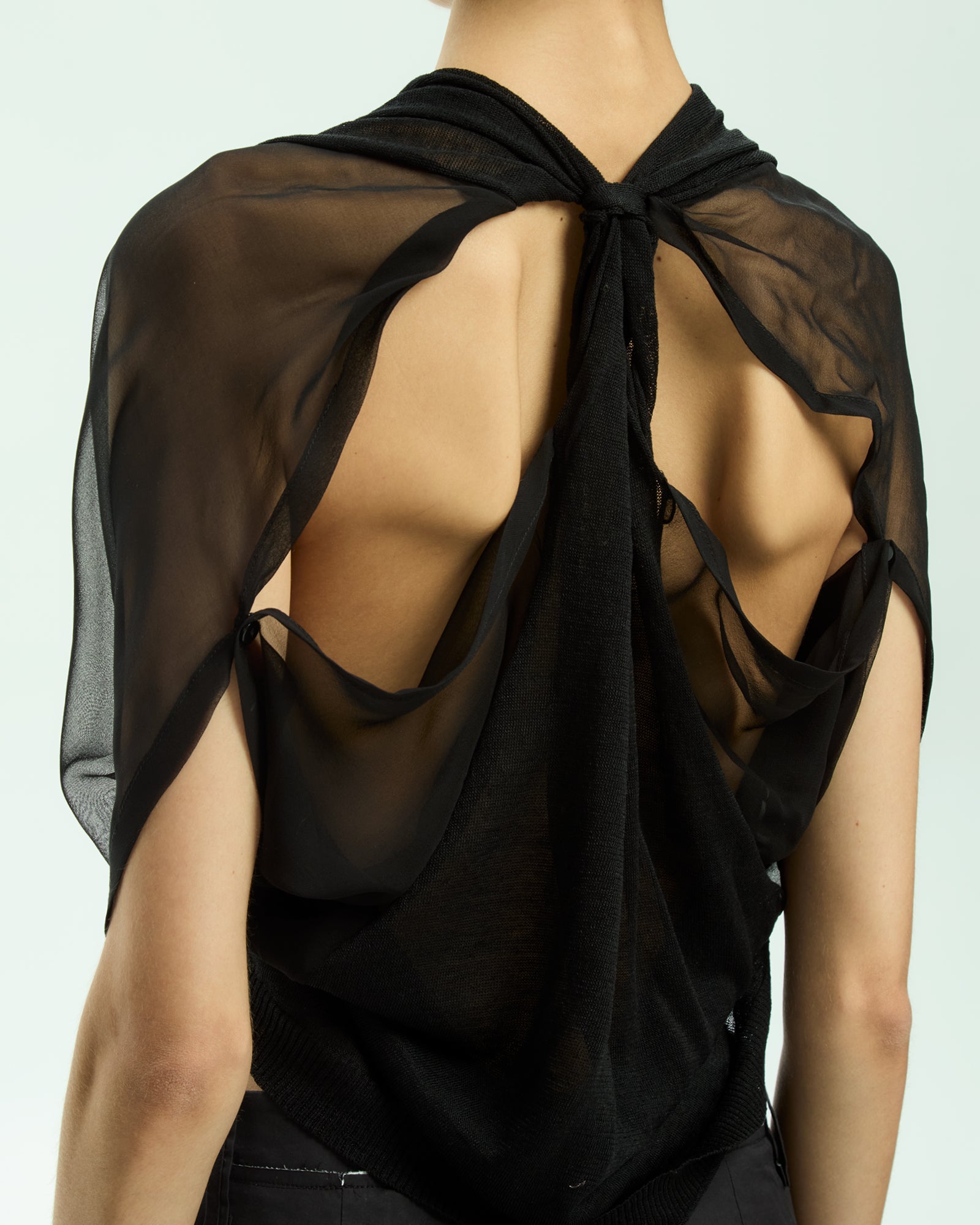 _MALLONI Top cropped NERO