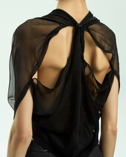 _MALLONI Top cropped NERO