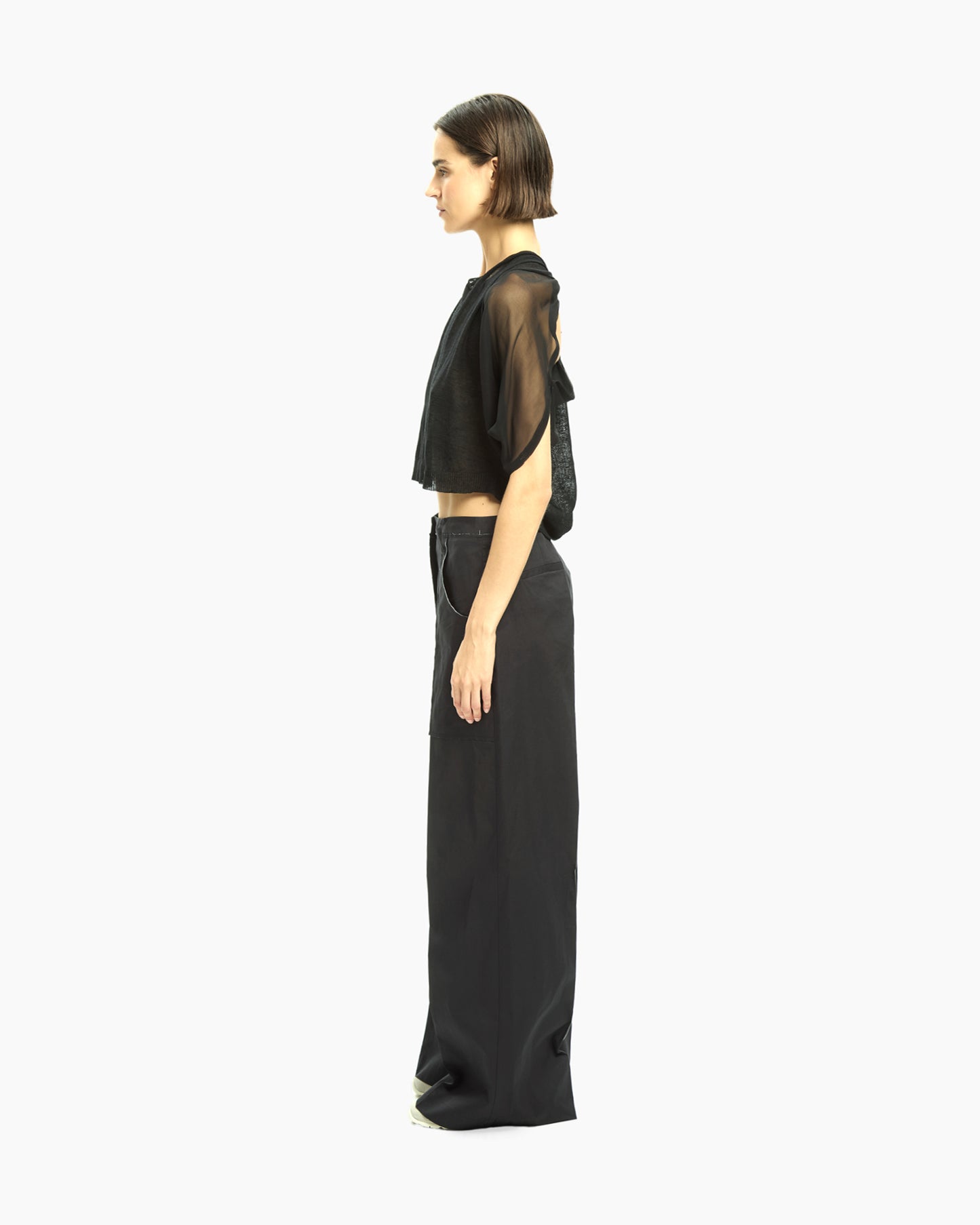 _MALLONI Top cropped NERO