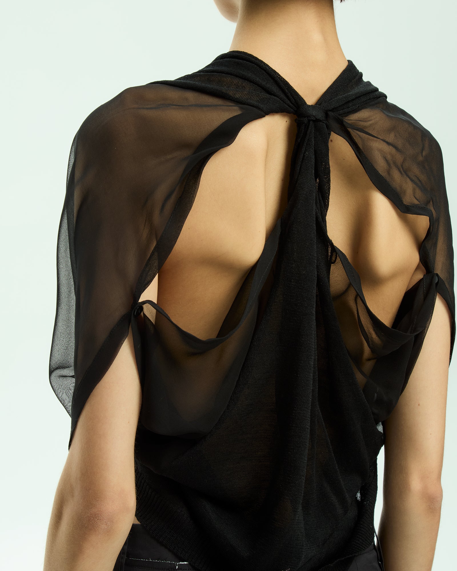 _MALLONI Top cropped NERO