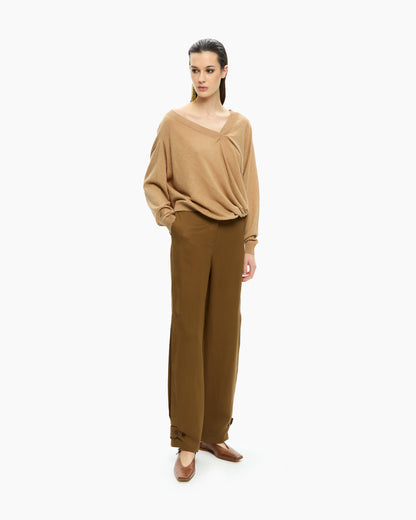 _MALLONI Maglia con scollo a V BEIGE