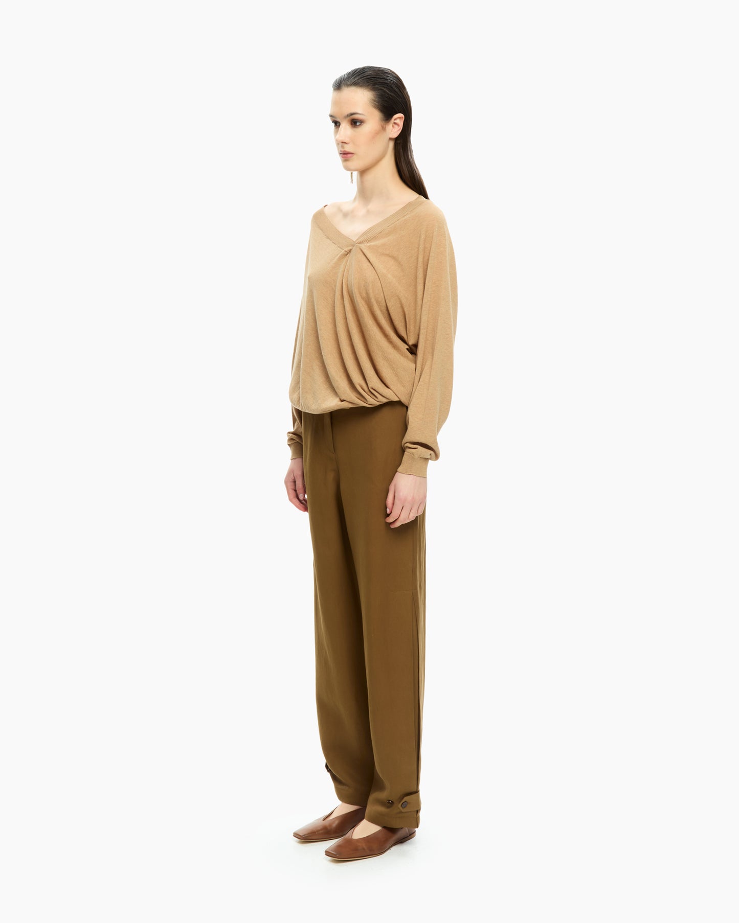 _MALLONI Maglia con scollo a V BEIGE