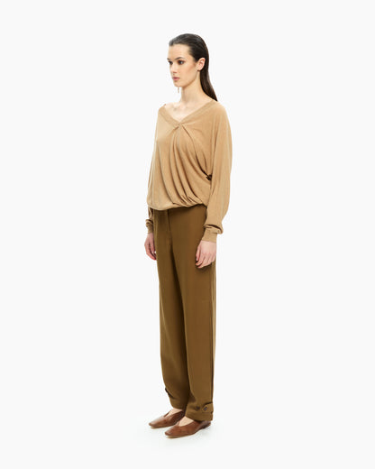 _MALLONI Maglia con scollo a V BEIGE