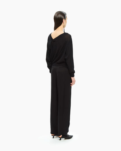 _MALLONI Maglia con scollo a V NERO