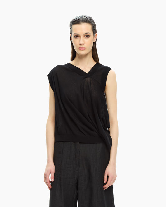 _MALLONI Top senza maniche NERO