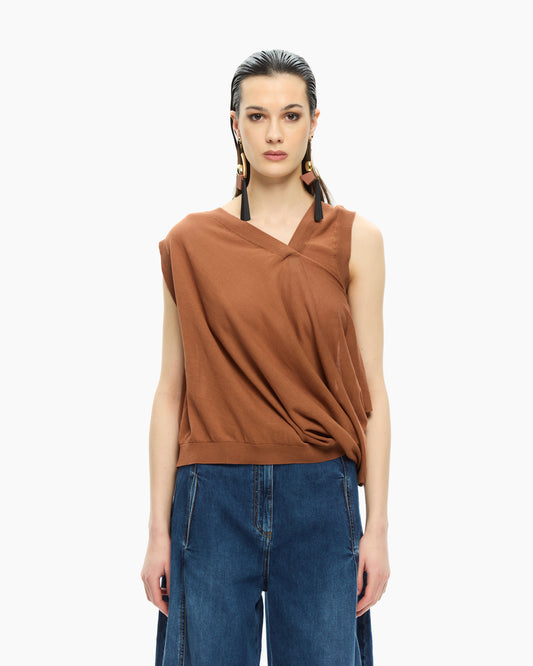_MALLONI Top senza maniche ARANCIONE
