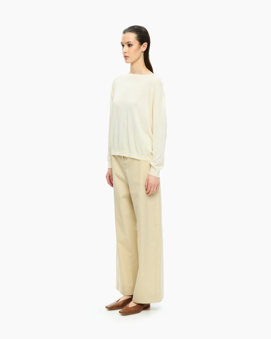_MALLONI Maglia con scollo ampio BEIGE