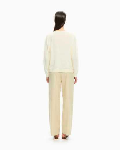 _MALLONI Maglia con scollo ampio BEIGE