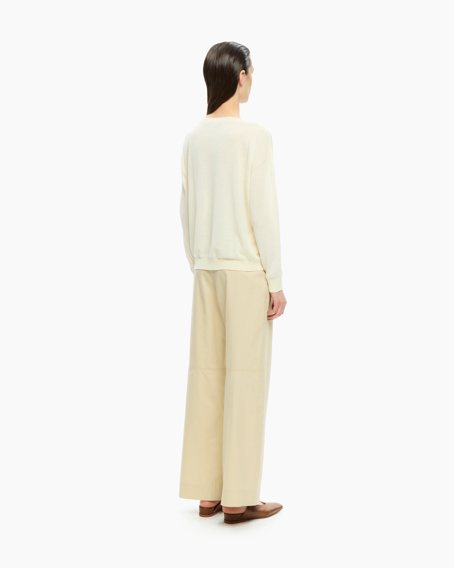 _MALLONI Maglia con scollo ampio BEIGE