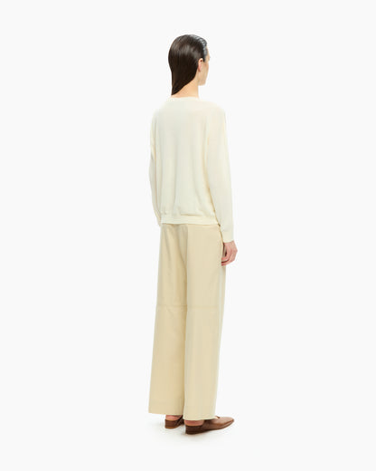 _MALLONI Maglia con scollo ampio BEIGE
