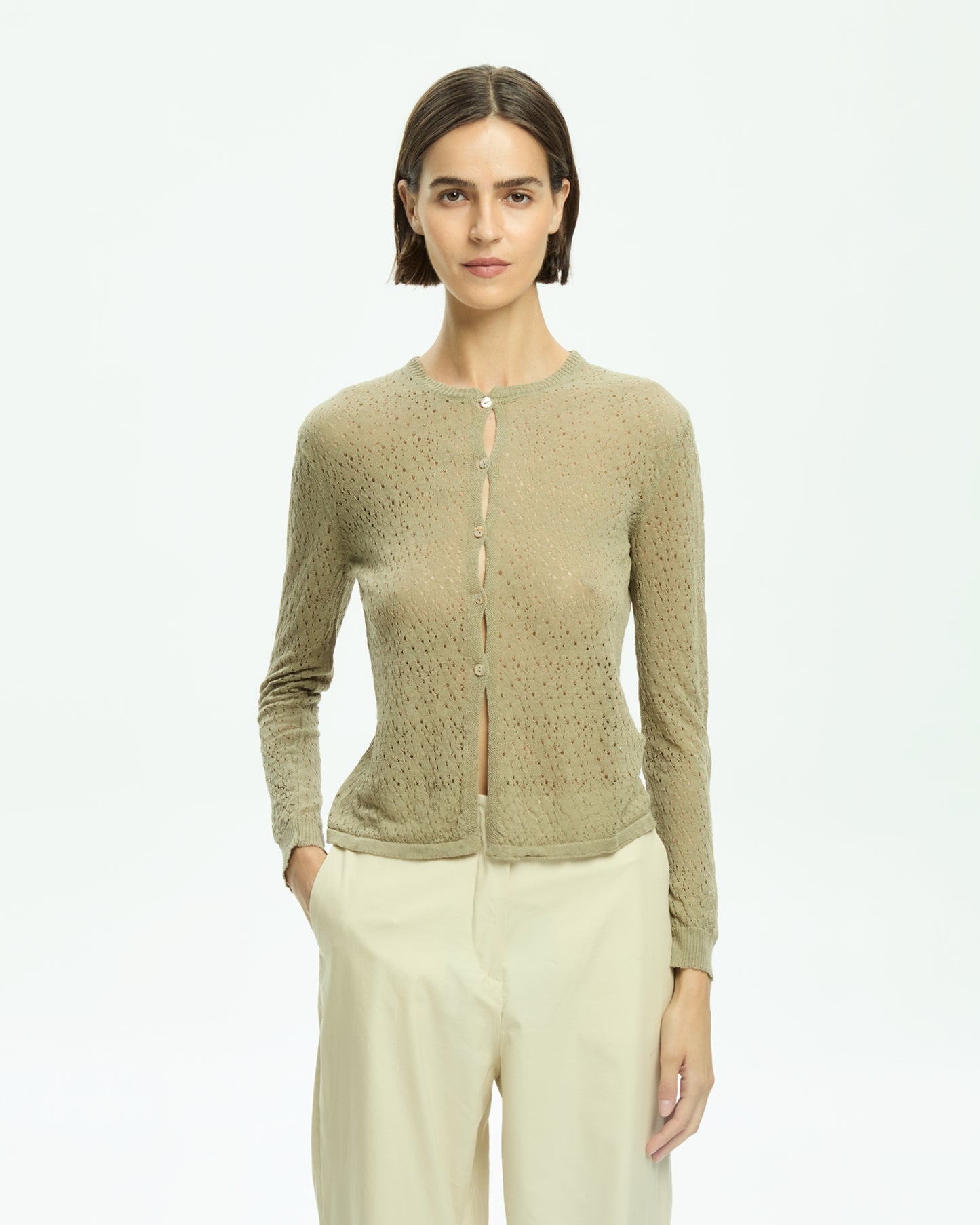 _MALLONI Cardigan corto VERDE
