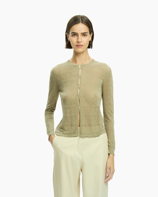 _MALLONI Cardigan corto VERDE