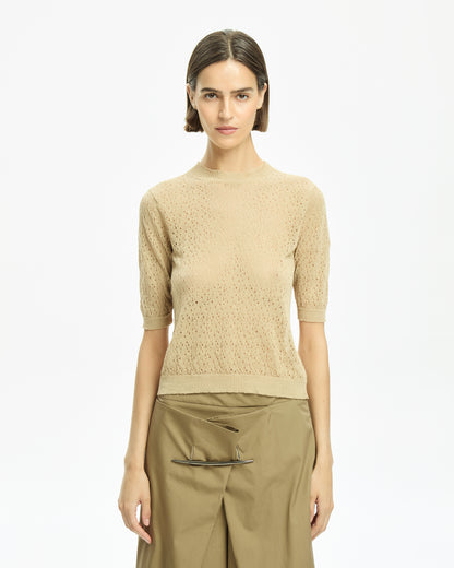 _MALLONI Top con maniche a tre quarti BEIGE