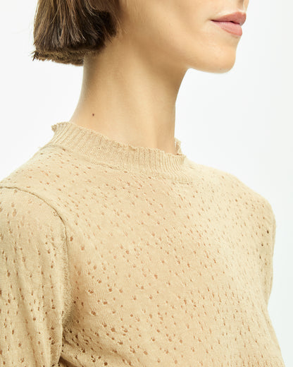 _MALLONI Top con maniche a tre quarti BEIGE