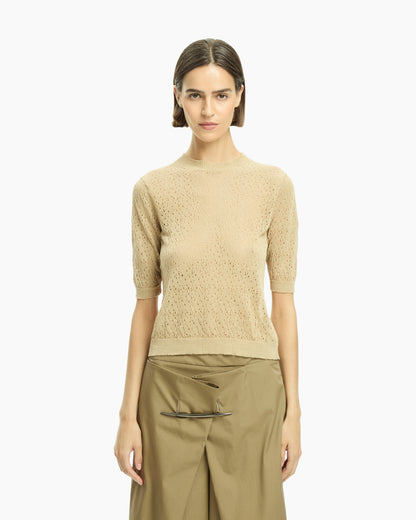 _MALLONI Top con maniche a tre quarti BEIGE