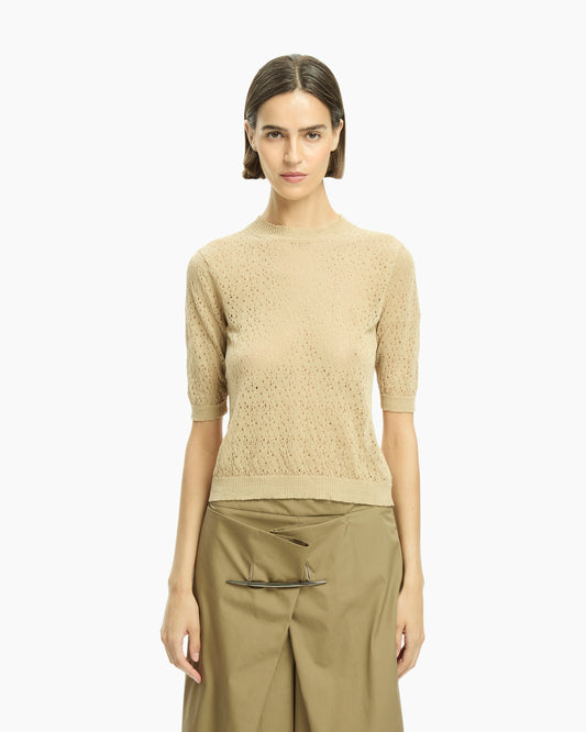 _MALLONI Top con maniche a tre quarti BEIGE