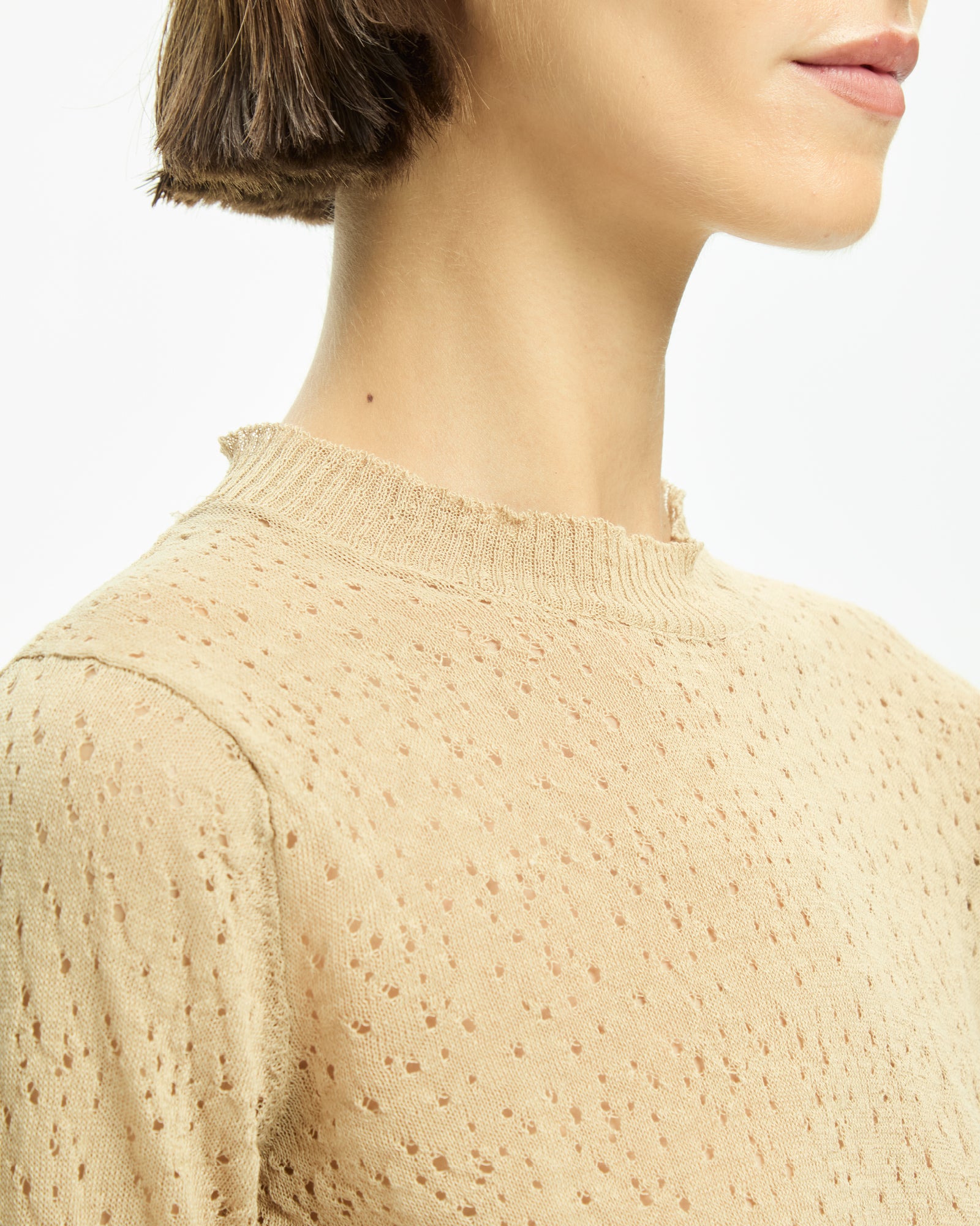 _MALLONI Top con maniche a tre quarti BEIGE