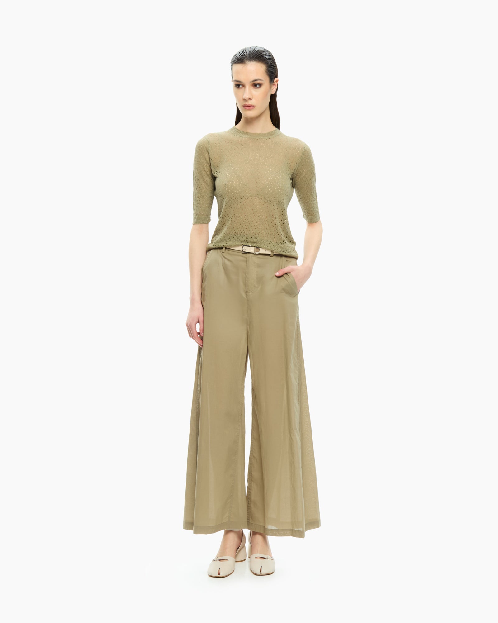 _MALLONI Top con maniche a tre quarti VERDE