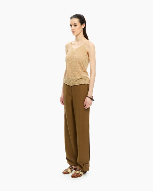 _MALLONI Top con scollo a V BEIGE