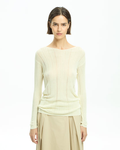 _MALLONI Maglia con scollo ampio GIALLO